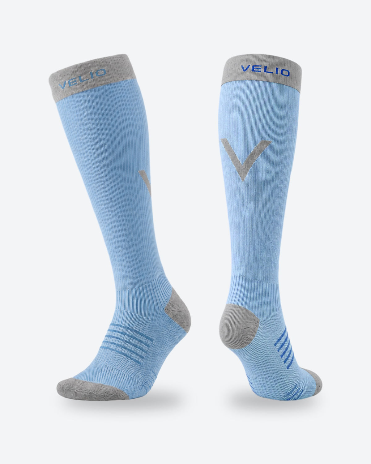 Velio Run Compression Sock — Light Blue